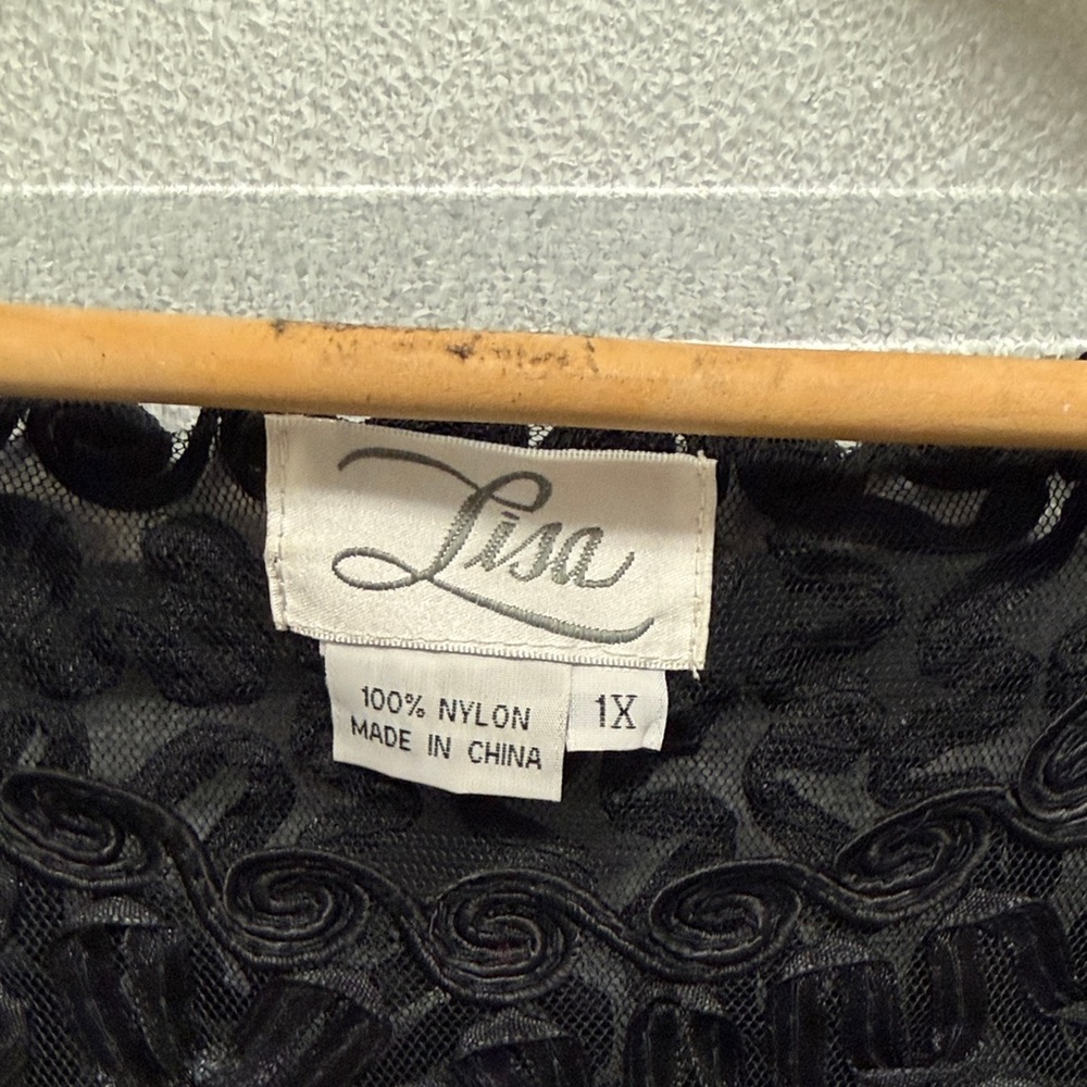 Lisa Womens Sheer 90s Crinckle Tank Top Blouse Plus 1X Dark Whimsigoth Romantic - Picture 3 of 7